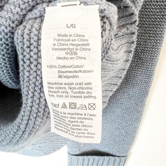 SZ L J. Crew Blue Thick Cotton Sweater - Picture 5 of 7